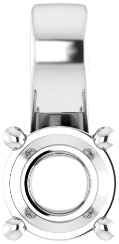 Pakabukas „Solitaire“ 585 Baltojo Aukso Round 5.2mm (1)