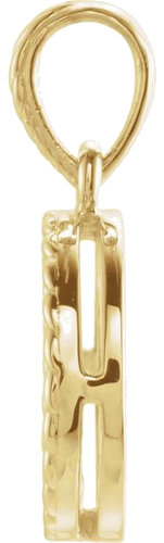 Pakabukas „Leaf Cabochon“ 585 Geltonojo Aukso Round 8mm (2)