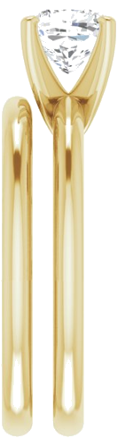 14K Yellow  6 mm Cushion Solitaire Engagement Ring Mounting (9)