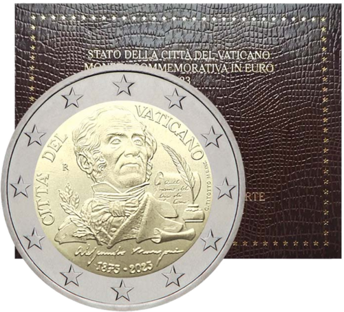 2023 Ватикан Алессандро Манцони монета 2 евро (1)