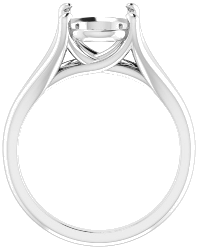 Sužadėtuvių Žiedas „Solitaire“ 950 Platinos Oval 11mm x 9mm (2)