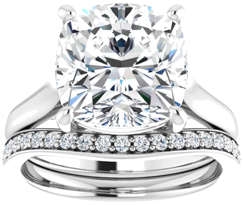 Sužadėtuvių Žiedas „Solitaire“ 950 Platinos Cushion 10mm (8)