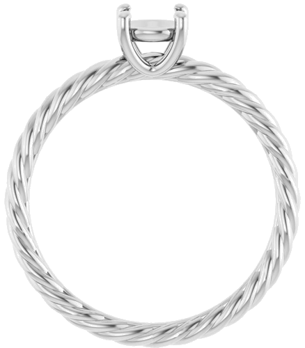 14K White 5.2 mm Round Solitaire Engagement Ring Mounting (2)