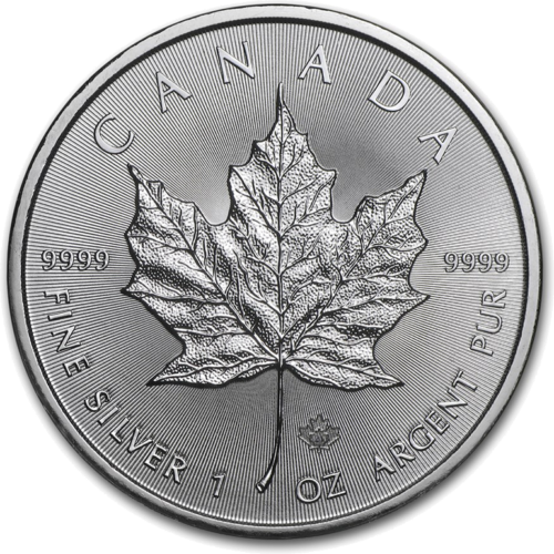 1 oz Кленовый лист Канада 5 долларов серебряная монета (Смешанные годы) (1)