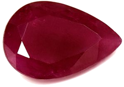 5.76 carat RED Pear Rubinas (1)