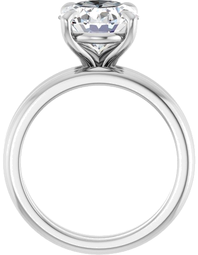 14K White 11x9 mm Oval Solitaire Engagement Ring Mounting (7)