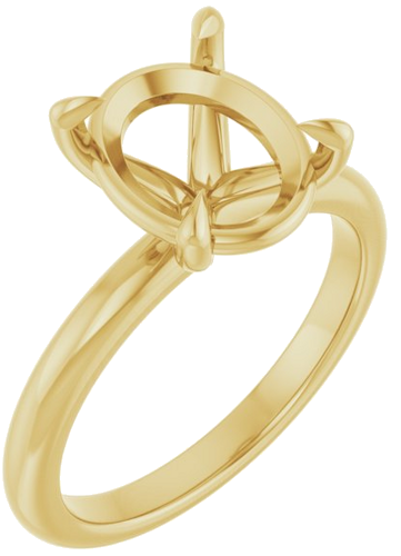 Sužadėtuvių Žiedas 750 Geltonojo Aukso Oval 11mm x 9mm (1)