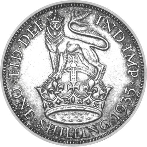 1 Šiliņš Džordžs V (1927-1936) Lielbritānija sudraba monēta (4. tips) (2)