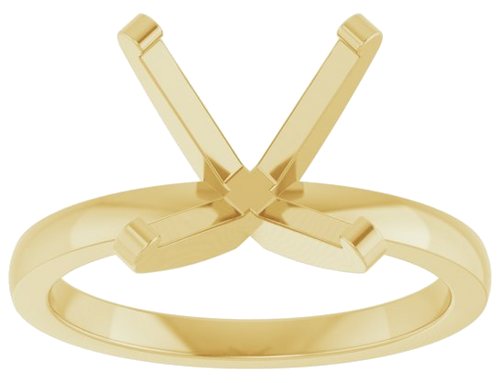 14K Yellow 10.7 mm Round 4-Prong Engagement Ring Mounting (3)