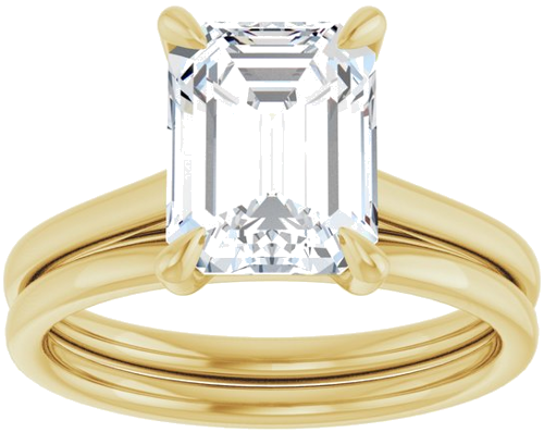 Sužadėtuvių Žiedas „Solitaire“ 750 Geltonojo Aukso Emerald 9mm x 7mm (8)