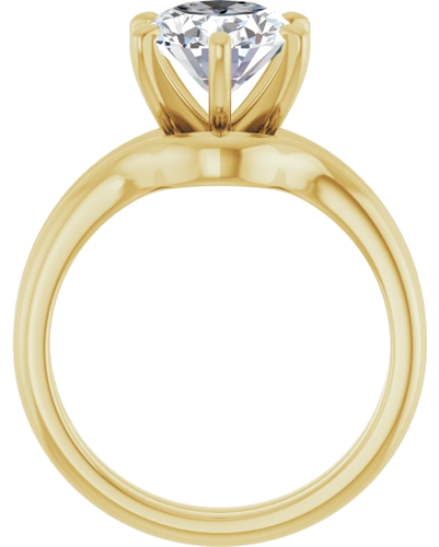 14K Yellow  10x8 mm Oval Solitaire Engagement Ring Mounting (7)