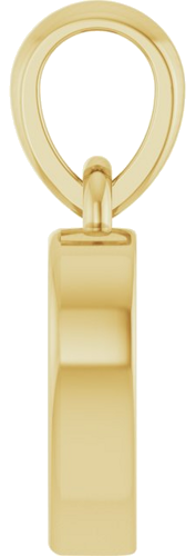 14K Yellow 6 mm Heart Cabochon Pendant Mounting (3)