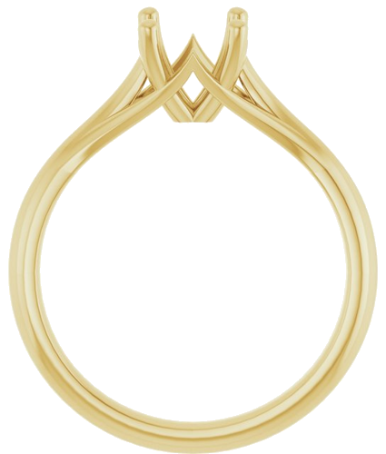 14K Yellow 6.5 mm Round Solitaire Engagement Ring Mounting (2)