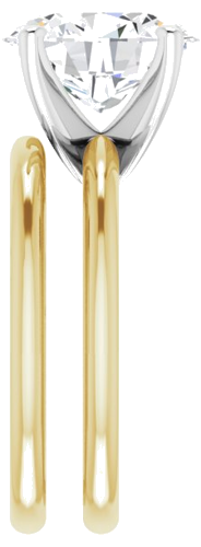 Sužadėtuvių Žiedas „Solitaire“ 750 Geltonojo Aukso Ir 950 Platinos Oval 11mm x 9mm (9)