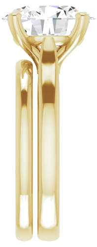 Sužadėtuvių Žiedas „Solitaire“ 750 Geltonojo Aukso Oval 11mm x 9mm (9)