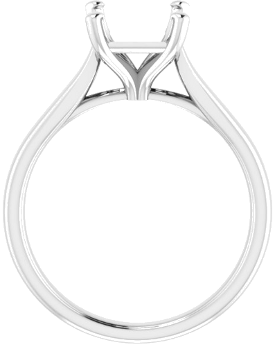14K White 6.5 mm Square Engagement Ring Mounting (2)