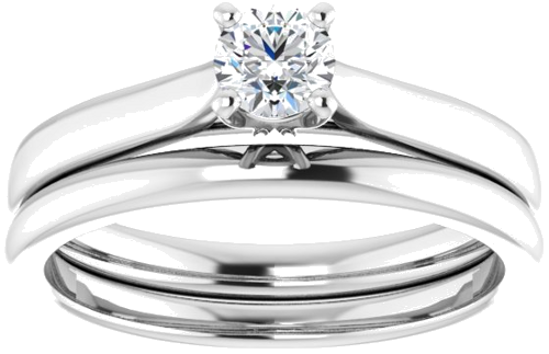 Platinum 4.1 mm Round Engagement Ring Mounting (8)