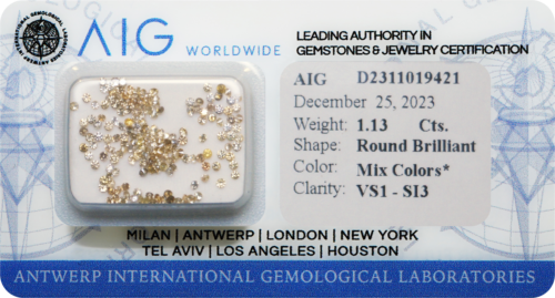 1,12 ct. Apaļie dimanti F-I / SI-I / 1,25 - 1,50 mm (113 gab.) (1)