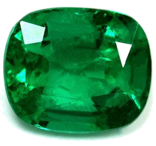 2.99 carat GREEN Cushion Smaragdas (1)