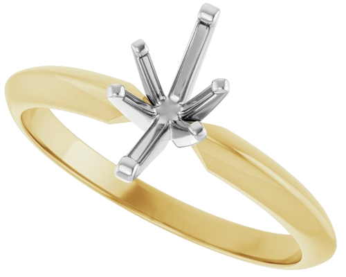 14K Yellow   White Marquise 6-Prong Light Solitaire Engagement Ring Mounting (5)