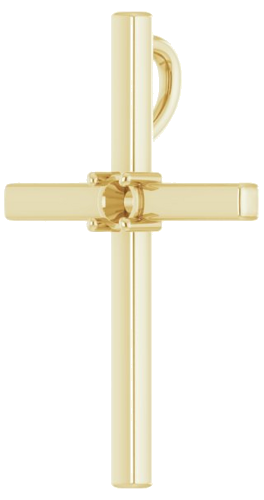 14K Yellow  3 mm Round Pendant Mounting (2)