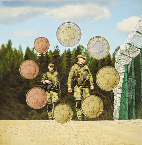 2022 Эстония Набор монет евро BU (2)