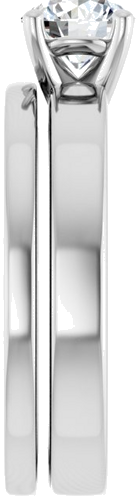 Sužadėtuvių Žiedas „Solitaire“ 585 Baltojo Aukso Round 5.8mm (9)
