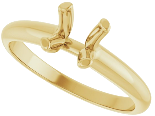 Sužadėtuvių Žiedas „Solitaire“ 585 Geltonojo Aukso Round 6.5mm (5)