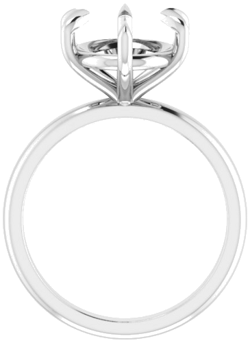 Sužadėtuvių Žiedas „Solitaire“ 585 Baltojo Aukso Oval 12mm x 10mm (2)