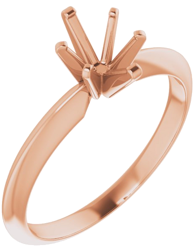 Sužadėtuvių Žiedas „Solitaire“ 585 Rožinis Aukso Oval 7mm x 5mm (1)