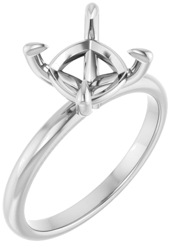 Sužadėtuvių Žiedas „Solitaire“ 950 Platinos Cushion 8mm (1)