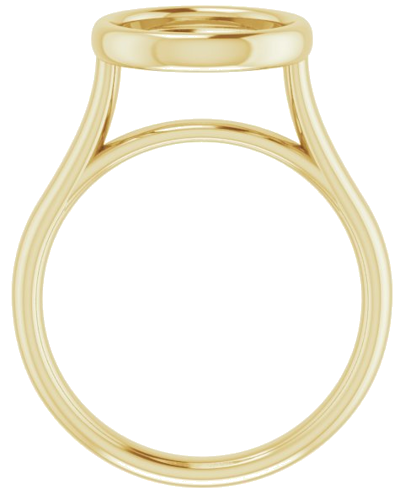 18K Yellow 9.4 mm Round Solitaire Engagement Ring Mounting (2)