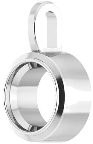 14K White 6 mm Round Bezel-Set Pendant Mounting (2)