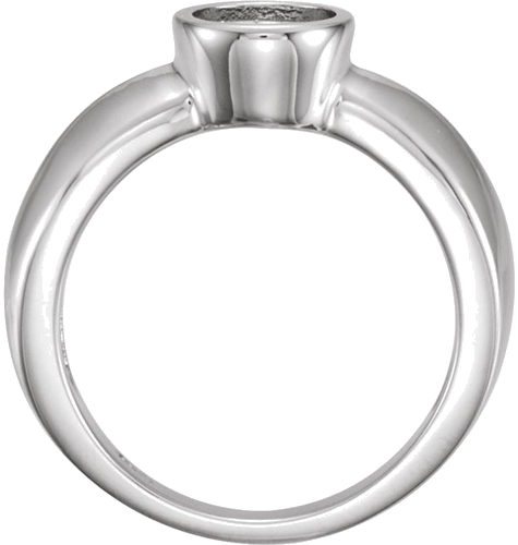 Sužadėtuvių Žiedas „Bezel-Set Solitaire“ 585 Baltojo Aukso Round 7mm (2)