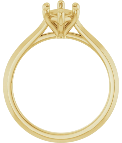 Sužadėtuvių Žiedas „Solitaire“ 585 Geltonojo Aukso Marquise 12mm x 6mm (2)