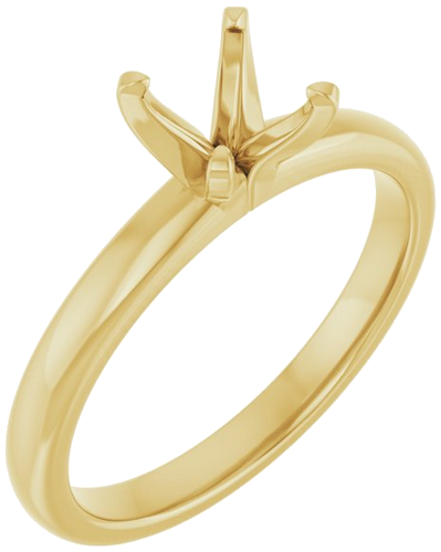 Sužadėtuvių Žiedas „Solitaire“ 750 Geltonojo Aukso Round 7.4mm (1)