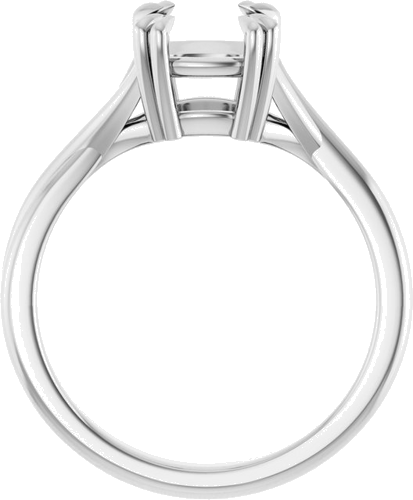 Platinum 7 mm Cushion Solitaire Engagement Ring Mounting (2)