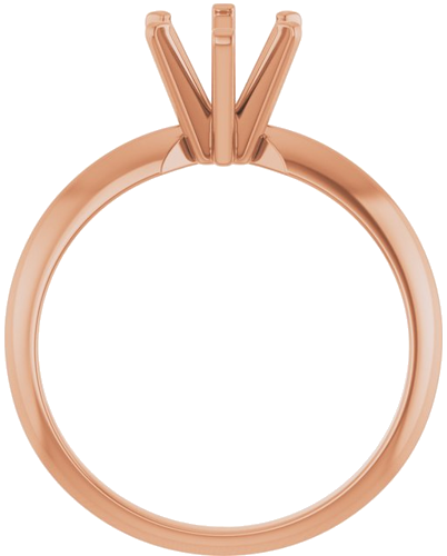 Sužadėtuvių Žiedas „Solitaire“ 585 Rožinis Aukso Oval 8mm x 6mm (2)