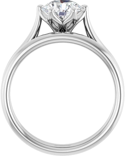 Sužadėtuvių Žiedas „Solitaire“ 950 Platinos Round 7mm (7)