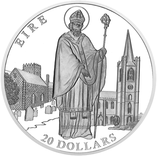 2001 Ирландия Либерия серебряная монета 20 долларов (1)