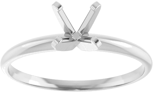 Sužadėtuvių Žiedas „Solitaire“ 585 Baltojo Aukso Round 5.5mm (3)