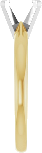 Sužadėtuvių Žiedas „Solitaire“ 585 Baltojo Ir Geltonojo Aukso Emerald 6.5mm x 5mm (4)