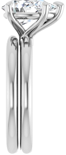 Sužadėtuvių Žiedas 585 Baltojo Aukso Pear Shape 10mm x 7mm (5)