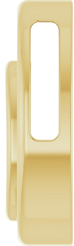 Pakabukas „Solitaire Slide“ 585 Geltonojo Aukso Oval 7mm x 5mm (3)