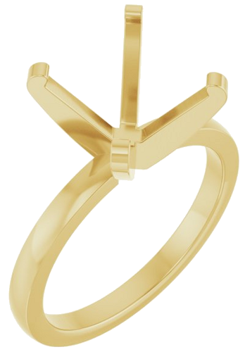 14K Yellow 10.7 mm Round 4-Prong Engagement Ring Mounting (1)