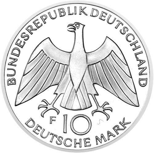 1972 Мюнхенска олимпиада Германия 10 марки сребърна монета (2)
