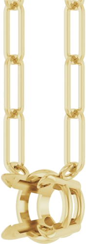 Pakabukas „Solitaire Claw-Prong“ 585 Geltonojo Aukso Round 6mm (2)