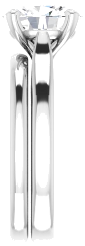 14K White 9x7 mm Oval Engagement Ring Mounting (9)