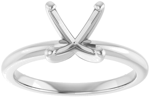 Sterling Silver  8.2 mm Round Solitaire Engagement Ring Mounting (3)
