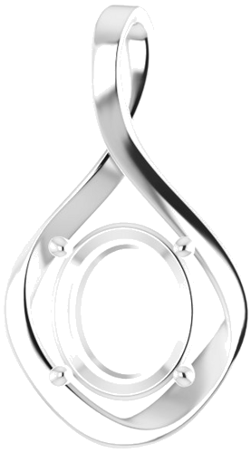 Pakabukas „Infinity-Inspired“ 925 Sidabro Oval 12mm x 10mm (1)